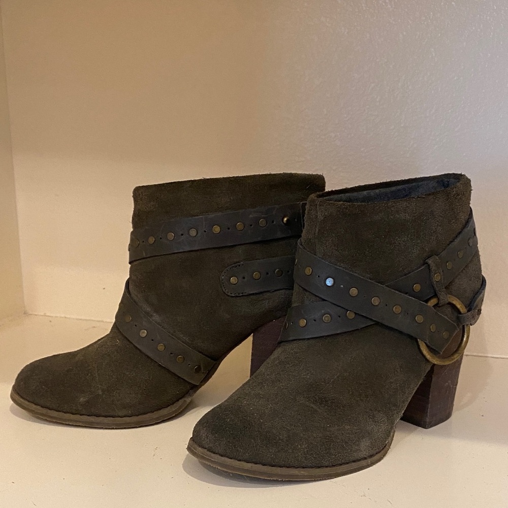Calvin Klein Dark Brown Ankle Booties